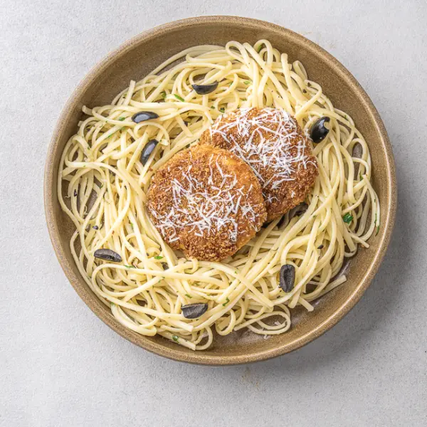 British Fishcakes With Butter Olive Linguine